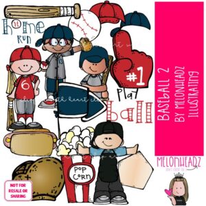 Baseball 2 clip art, sport COLORED Version