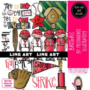 Baseball clip art, sport LINE ART and BLACK AND WHITE