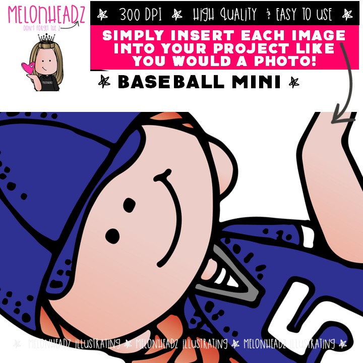 Baseball clip art, Sports Mini - Image 3