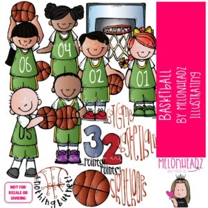 Basketball clip art, sport COLORED Version