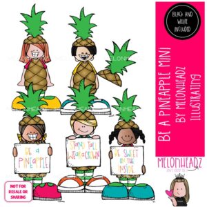 Be a Pineapple clip art, be kind Mini
