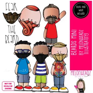 Beards clip art, facial hair, boy Mini