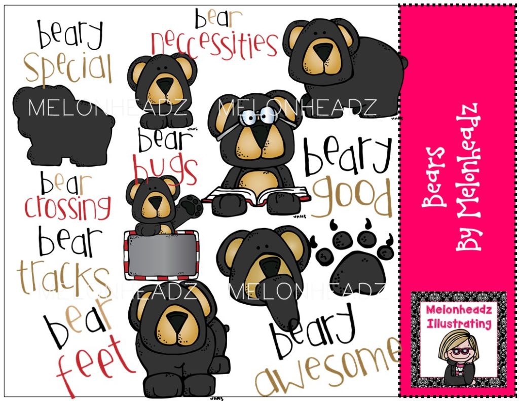 Bears clip art | Melonheadz Illustrating