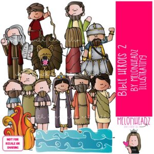 Bible Heroes clip art Part 2, Bible Story COLORED Version