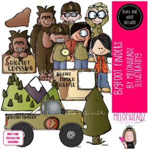 Bigfoot Finders clip art, Monster, Myth COMBO PACK