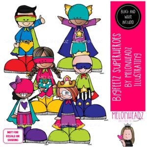 Bigfeetz clip art, Superheroes Mini