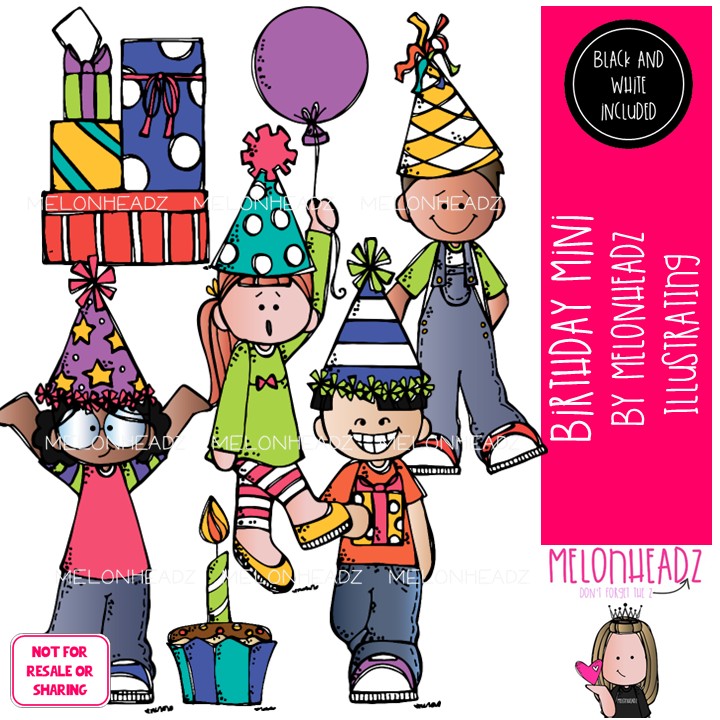 Birthday clip art 2020, party Mini