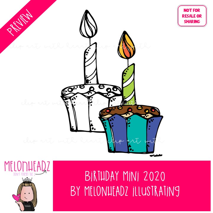 Birthday clip art 2020, party Mini - Image 2