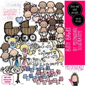 Bitty Baby clip art, Family clip art, Infant clip art COMBO PACK
