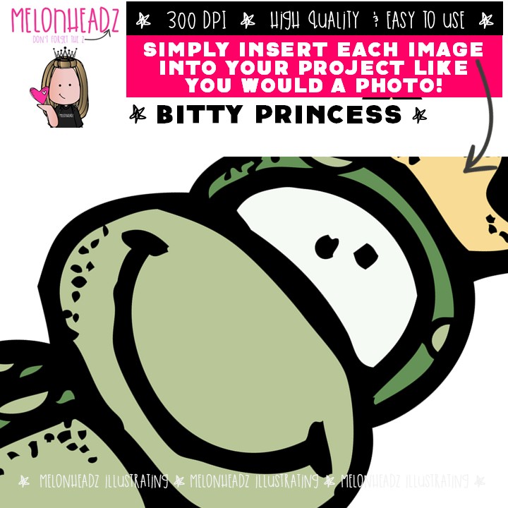Bitty Princess clip art, castle, prince COMBO PACK - Image 3