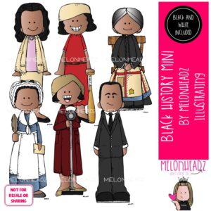 Black History clip art, Historical Figure Mini
