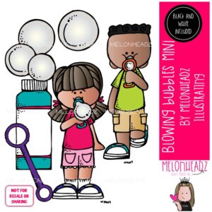 Blowing Bubbles clip art, play Mini
