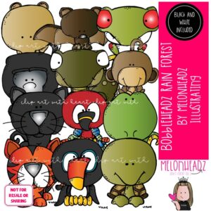 Rain Forest Animals clip art, Bobbleheadz COMBO PACK