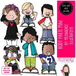 Body Parts clip art, kidlettes Mini