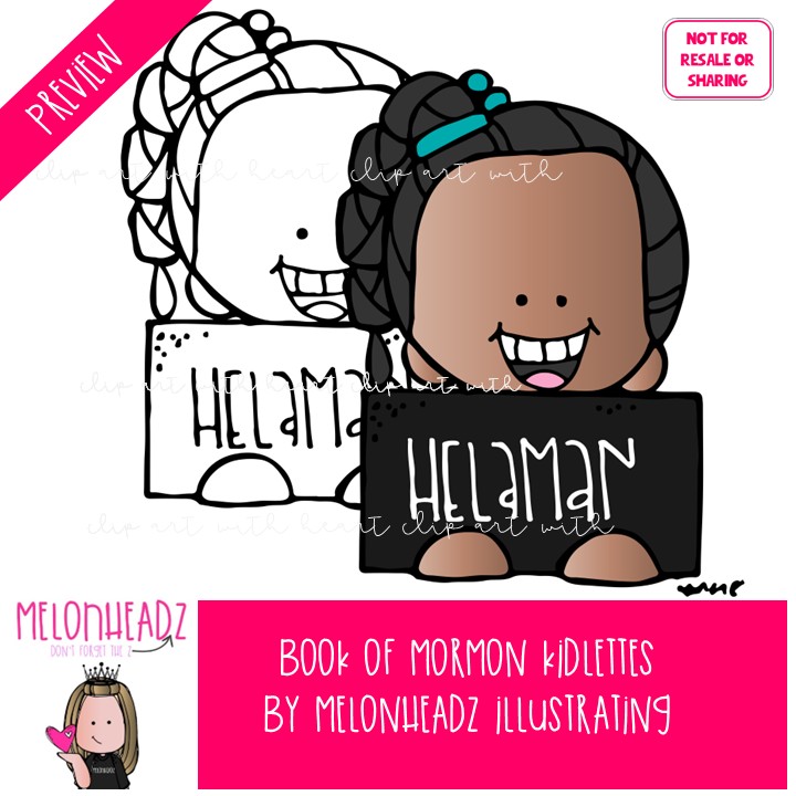 Book of Mormon clip art, labels, Kidlettes COMBO PACK - Image 2