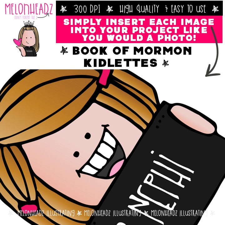 Book of Mormon clip art, labels, Kidlettes COMBO PACK - Image 3