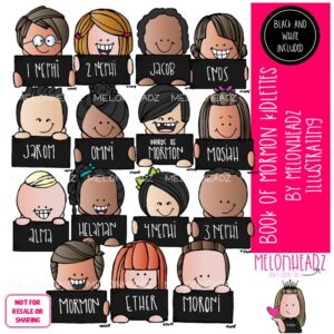 Book of Mormon clip art, labels, Kidlettes COMBO PACK