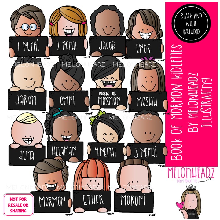 Book of Mormon clip art, labels, Kidlettes COMBO PACK