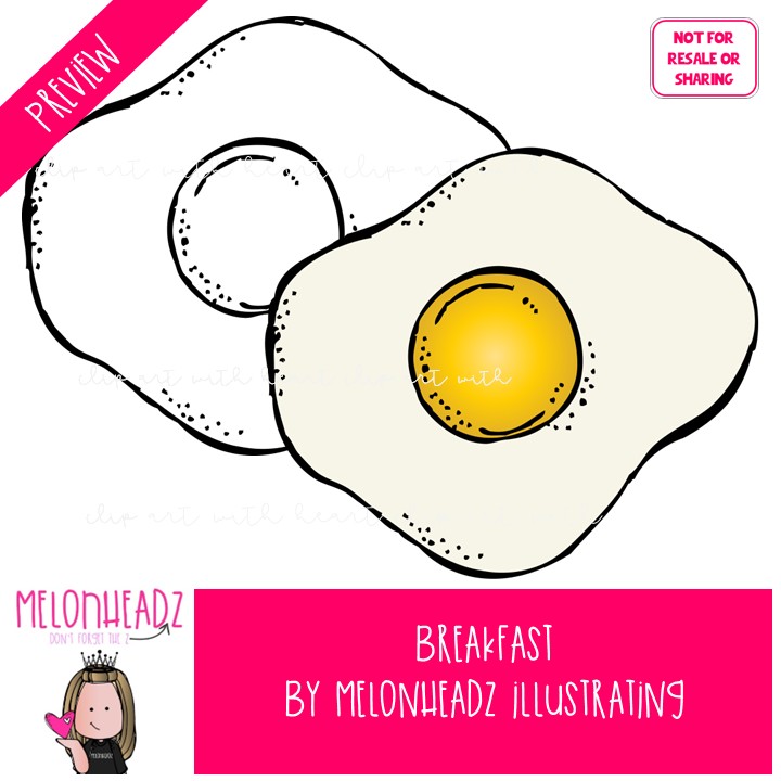 Breakfast clip art, food COMBO PACK - Image 2