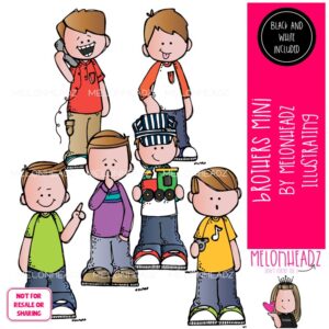 Brothers clip art, phonics, family Mini