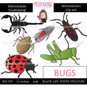 Bugs clip art, Minimal Style Mini