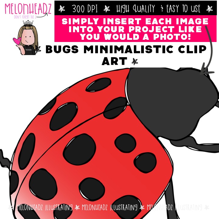 Bugs clip art, Minimal Style Mini - Image 3