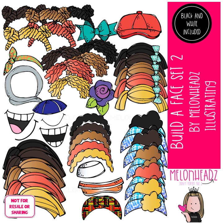 Build a Face 2 clip art, Me, Kidlette COMBO PACK