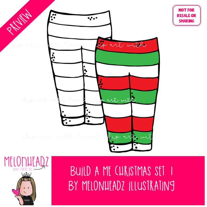 Build a Me clip art, Christmas clip art Set 1 Mini - Image 2
