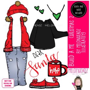 Build a Me clip art, Christmas clip art Set 2 Mini