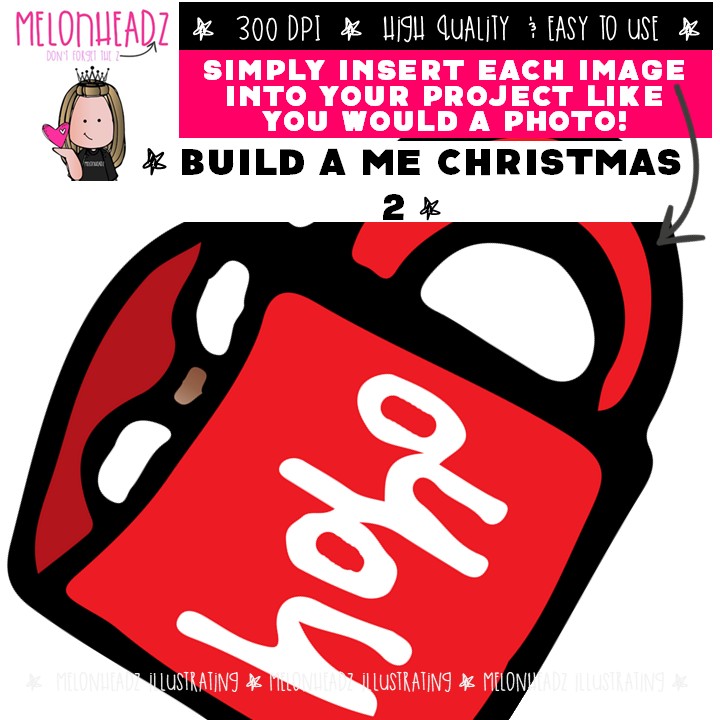 Build a Me clip art, Christmas clip art Set 2 Mini - Image 3