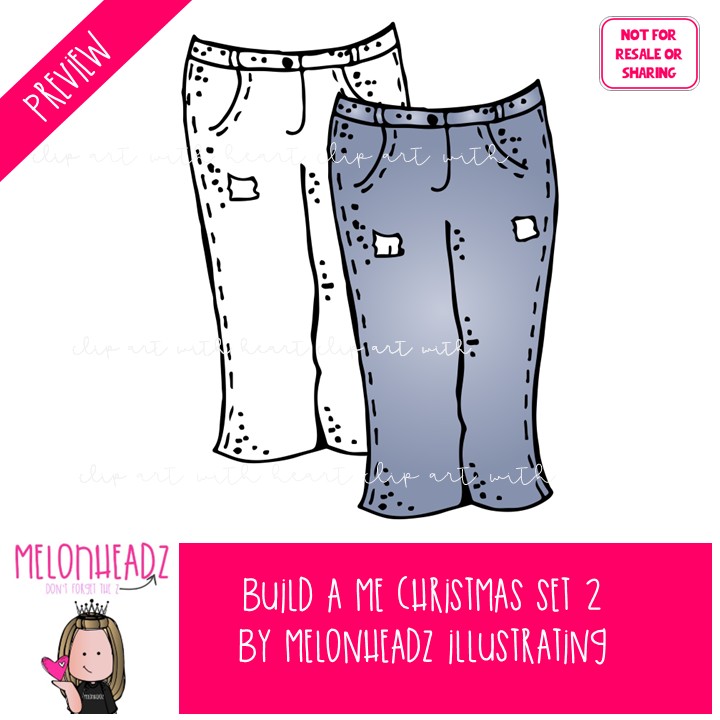 Build a Me clip art, Christmas clip art Set 2 Mini - Image 2