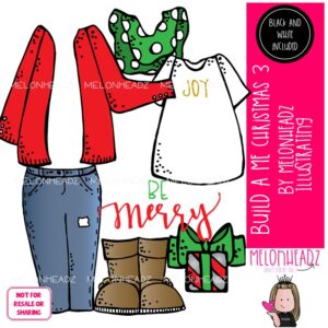 Build a Me clip art, Christmas clip art Set 3 Mini
