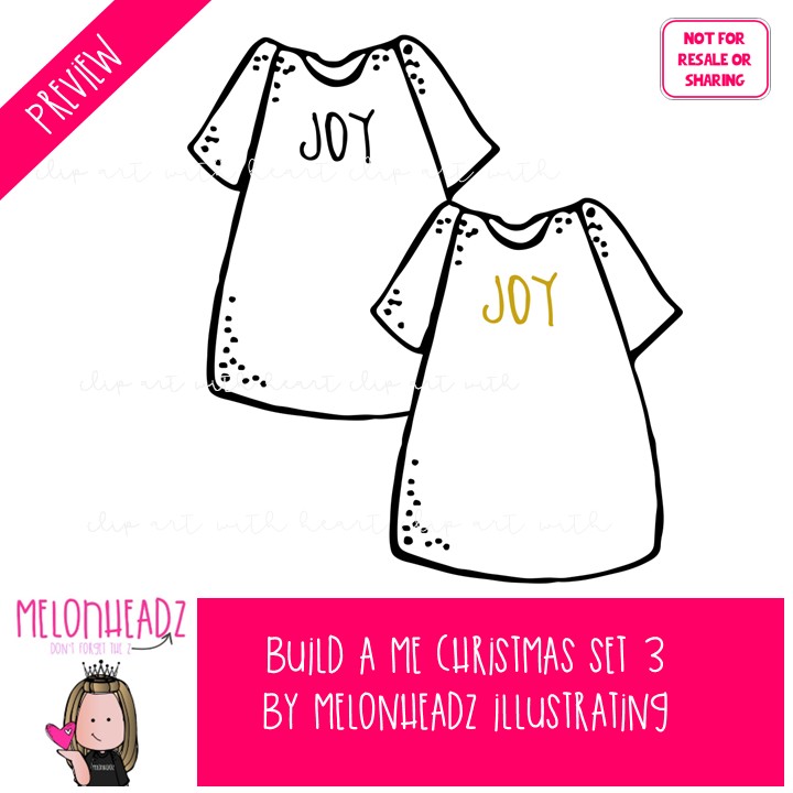 Build a Me clip art, Christmas clip art Set 3 Mini - Image 2