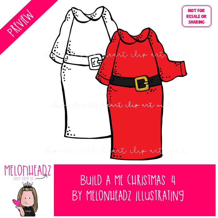 Build a Me clip art, Christmas clip art Set 4 Mini - Image 2