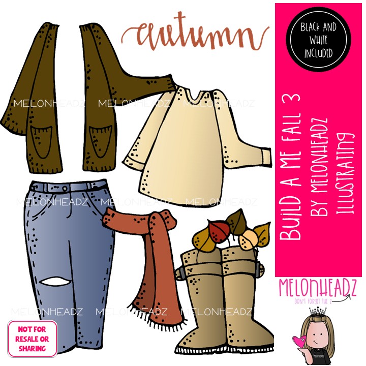 Build a Me clip art 3, Fall Mini