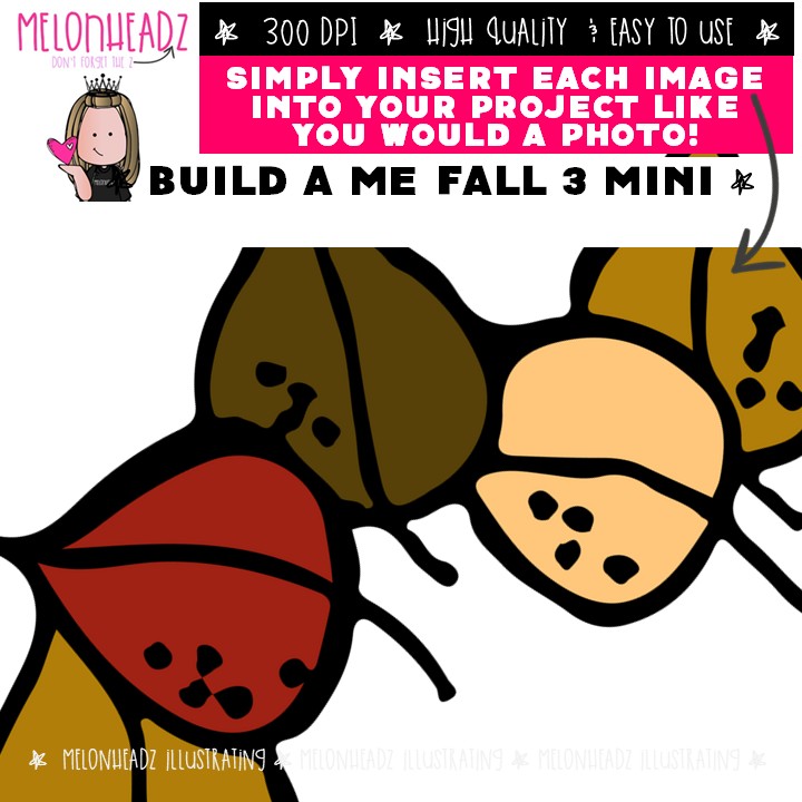 Build a Me clip art 3, Fall Mini - Image 3