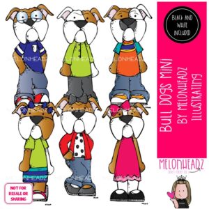 Bulldog clip art, mascot, pet Mini