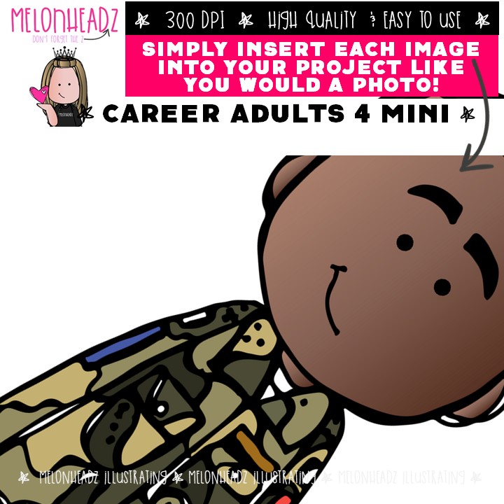 Career 4 clip art, Adults, occupation, job Mini - Image 3