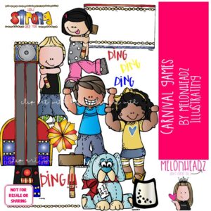 Carnival Game clip art, outdoor, activity COLORED Version