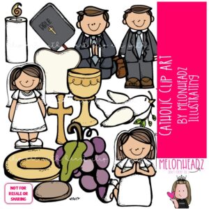 Catholic clip art, religious, cross COLORED Version