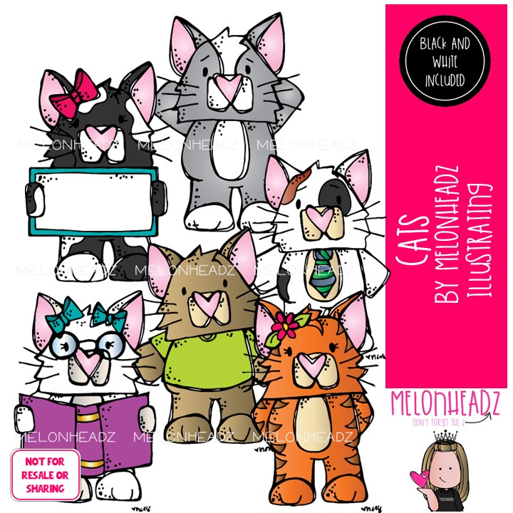 Cats clip art, pet, animal Mini