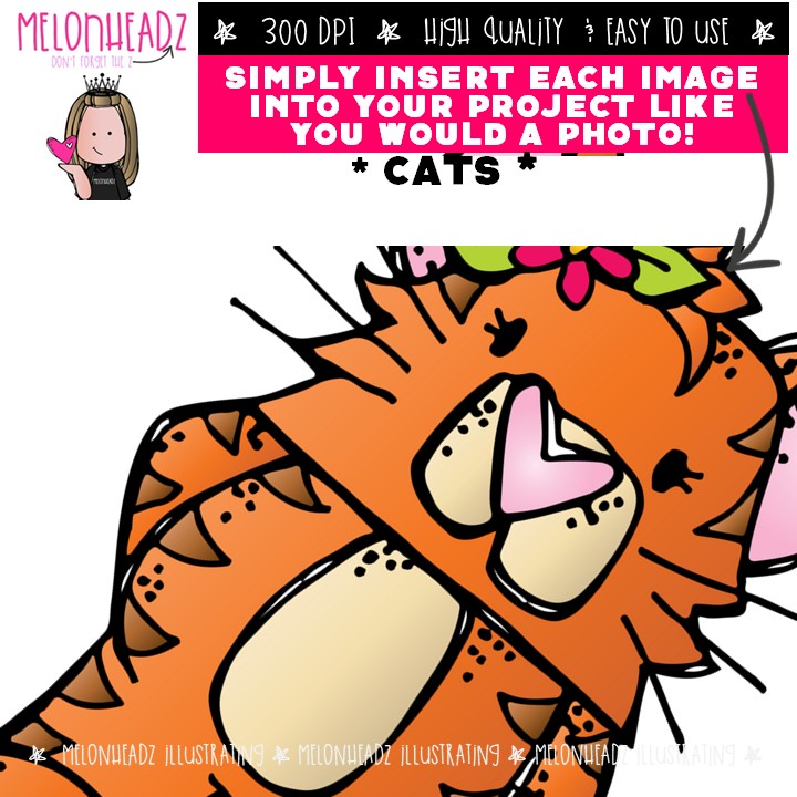 Cats clip art, pet, animal Mini - Image 3