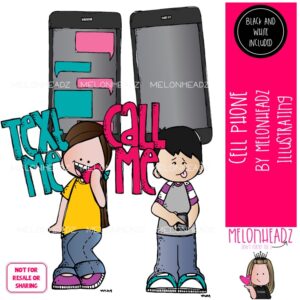 Cell Phone clip art, technology, text Mini