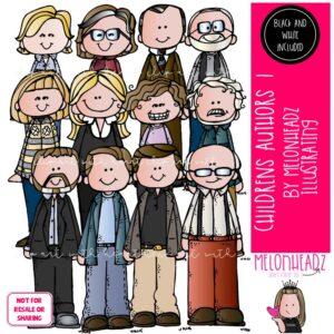 Children / Youth Author Tribute clip art 1, Historical Figure COMBO PACK