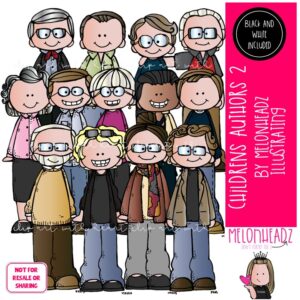 Children / Youth Author Tribute clip art 2, Historical Figure COMBO PACK