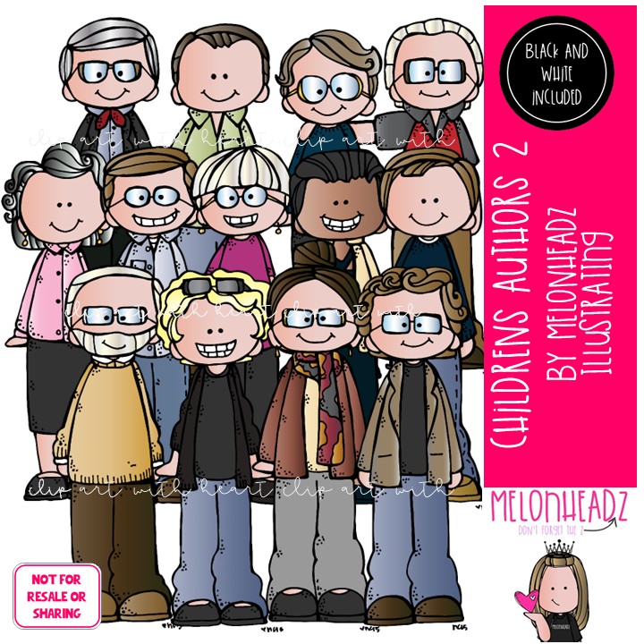 Children / Youth Author Tribute clip art 2, Historical Figure COMBO PACK