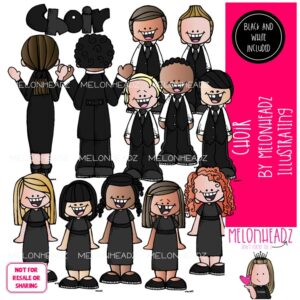 Choir clip art, sing, director COMBO PACK
