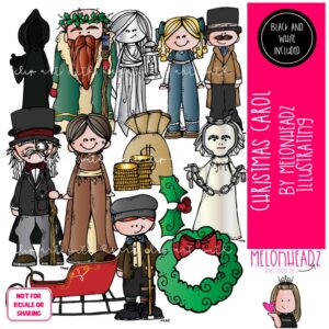 Christmas Carol clip art, Book Companion clip art, Literature COMBO PACK