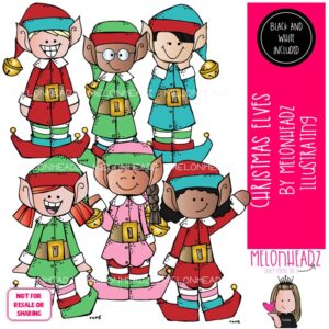 Christmas Elves clip art Mini
