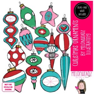 Christmas Ornaments clip art COMBO PACK